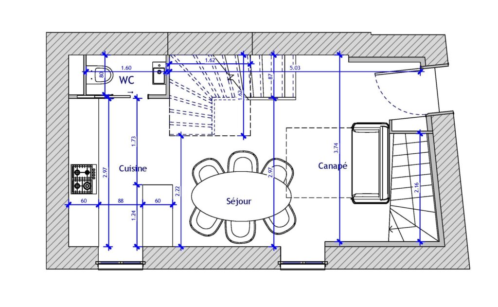 architecte chateauneuf de grasse restauration facade plan 2