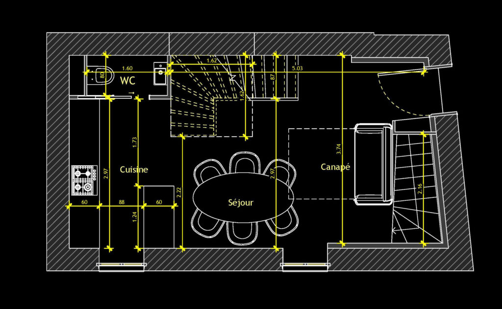 architecte chateauneuf de grasse restauration facade plan 1